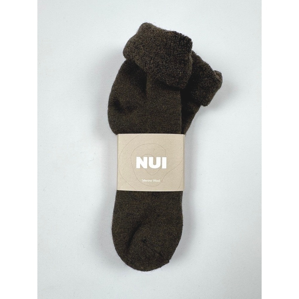 Nui Organics Lounge Socks Olive 7/9y